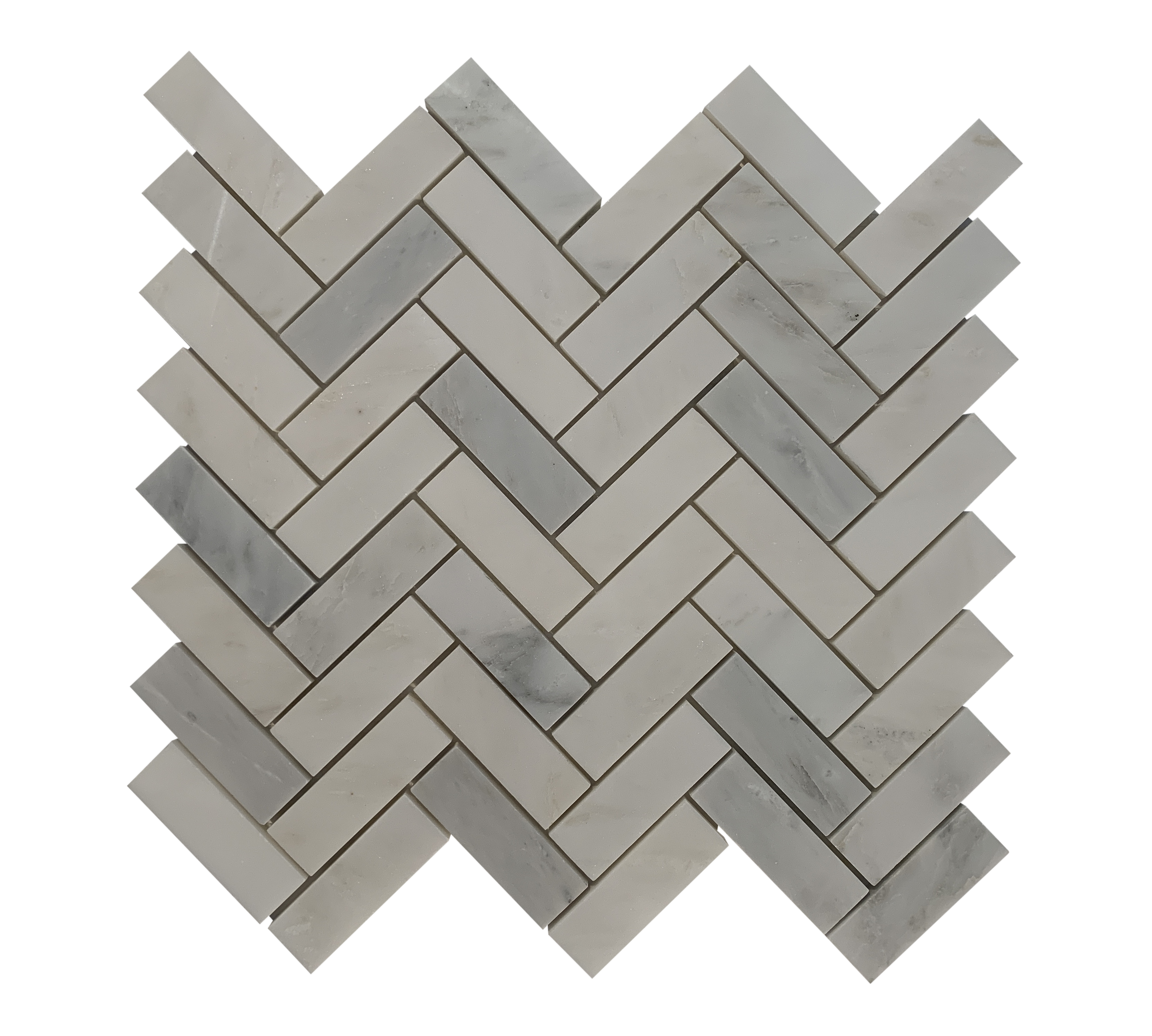 ARABESCATO MARBLE MOSAIC POLISHED HERRINGBONE 1